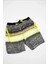 Erkek Çocuk Fıstık Yeşili Sarı Gri Şerit Detaylı Surf Yazılı Şort Mayo 5