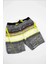 Erkek Çocuk Fıstık Yeşili Sarı Gri Şerit Detaylı Surf Yazılı Şort Mayo 8
