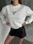 Asur Butik Kadın Serpme Taşlı Baskılı Sweatshirt 2