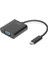 Digitus USB 3.1 (Gen. 1) (Usb Tip C) &lt;-&gt; VGA Grafik Adaptörü&lt;br&gt; giriş: 1 x USB Tip C Erkek (Bilgisayar Bağlantısı) &lt;br&gt; çıkış: 1 x VGA (HD15) Dişi (Full Hd)&lt;br&gt; plastik 1