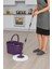 Otomatik Mop Seti Paspas ve Sıkma Kovası, 360° Döner Başlıklı Mikrofiber Yer Temizleme Mor 1