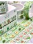 Cute Avocado Yeşil Kareli 4'lü Washi Bant Set Washi Tapemasking Tape Desenli Bant 3