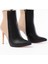 LS-216 Siyah Yüksek Ince Topuklu Fermuarlı Kadın Bot 5