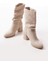 RS-2430 Bej Topuklu Körüklü Günlük Kadın Bot 3