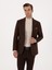 Erkek Kahverengi Slim Fit Yün Karışımlı Flanel Görünümlü Ceket 50310747-VR029 8
