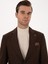 Erkek Kahverengi Slim Fit Yün Karışımlı Flanel Görünümlü Ceket 50310747-VR029 9