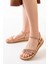 1001-1100 Nut Roze Taşlı Günlük Kadın Sandalet 1