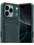 Apple iPhone 17 Pro Kelvin Kartvizitli Silikon - Koyu YEŞIL-(5796) 1