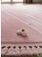Post/peluş Yıkanabilir Kaymaz Taban Yumşacık Pembe Örgü Saçaklı Modern ve Şık Salon Oturma Odası Mutfak Çocuk Odası Koridor Antre Halısı 2