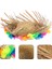 Naturel Renk Püsküllü Örme Hasır Hawaii Luau Aloha Şapka 13X36 cm 2