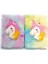 Kabartmalı Unicorn Tasarımlı Peluş Hatıra Defteri 1