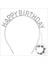 Gümüş Kristal Taşlı Happy Birthday Tacı 3