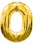 0 Rakamlı Folyo Balon Gold Renk 40 Inç (4887) 1