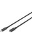 Digitus USB Tip C Gen2 Uzatma Kablosu, Tip-C Erkek &lt;-&gt; Tip-C Dişi, 0.7 Metre, Gen2, 5A, 10GB, 3.1 Versiyon, Siyah Renk&lt;br&gt; digitus USB Type-C Gen2 Extension Cable, Type-C Male To Type-C Fe 1