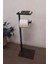 Telefon Raflı Metal Tuvalet Kağıdı Askısı Ayaklı Minimalist Tuvalet Kağıtlığı Banyo Toparlayıcı 2