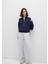 Yarı Fermuarlı Lacivert Sweatshirt 1S10360-32184 2