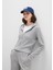 Fermuarlı Dokulu Gri Sweatshirt 1613383-80018 1