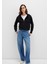 Kapüşonlu Siyah Basic Crop Sweatshirt 1S10388-900 2