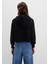 Kapüşonlu Siyah Basic Crop Sweatshirt 1S10388-900 5