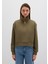 Yarı Fermuarlı Haki Sweatshirt 1S10391-71589 3