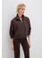 Yarı Fermuarlı Kahverengi Sweatshirt 1S10439-70236 2
