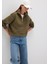 Yarı Fermuarlı Haki Sweatshirt 1S10391-71589 1
