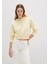 Kapüşonlu Sarı Sweatshirt 1S10386-71187 1