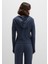 Fermuarlı Dokulu Lacivert Sweatshirt 1613383-32184 5