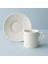 6 Lı Kahve Fıncan Takımı -70 ml Modern Beyaz Porselen-Rölyefli 2