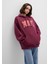 Mavi Logo Baskılı Kapüşonlu Bordo Sweatshirt 1600361-90705 3