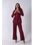Bordo Önü 4 Düğme Kapamalı Pantolonlu Takım 4592261.04 4