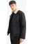 Su İtici Rüzgar Geçirmez Slim Fit Dar Kesim Suni Kürklü Polo Yaka Astarlı Fermuarlı Cepli Mont D1187AX25WN 3