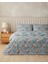 Cozy Rose Pamuk Polyester Çift Kişilik Uyku Seti 195X215 cm Mavi-Kahve 1