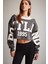 Kayık Yaka Baskılı Sweatshirt G3329AX25WN 1