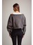 Kayık Yaka Baskılı Sweatshirt G3329AX25WN 6
