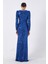 Saks Pul Payetli Drapeli Önü Yırtmaçlı Abiye 9705393.26 5