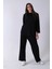 Siyah Rahat Kumaş Basic Pantolonlu Takım 31040630.01 5
