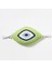 Evil Eye Göz Şeklinde Yeşil Örgü Yastık-Dekorasyon El Örgüsü Pembe Göz Kırlent 2