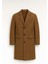 Visconti Kaşe Kumaş Fileto Cepli Uzun Erkek Kaban - Camel 1