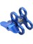 2x Top Kelepçesi 3 Delikler Dalış Işıkları Kol Top Kelebek Klipsli Montaj Braketi Hareket Kamera El Feneri Tripod, Mavi (Yurt Dışından) 3