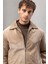 Dreyer Fitilli Kadife Kumaş Fileto Cepli Fermuarlı Erkek Ceket - Bej 3