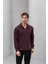 Eric Relax Fit Yarım Fermuarlı Polo Yaka Selanik Kumaş Erkek Sweatshirt - Bordo 9