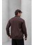 Marcel Regular Fit Fermuarlı Kıstırma Cepli Üç Ip Şardonlu Erkek sweatshirt - Kahve 3