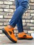 BA0302 Boa Kalın Taban Bağcıksız Tarz Casual Turuncu Erkek Ayakkabı 4