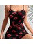 Mdb Mdbshop Pamuklu Kiss Öpücük Desen Siyah Fitilli Şortlu Pijama Takımı 2