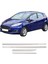 Ford Fiesta Mk7 Uyumlu 2017 ve Üzeri Krom Yan Kapı Çıtası 4 Parça Paslanmaz Çelik 2