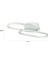 Zzez Beyaz Renk Modern Tasarım Beyaz Ledli Cafe - Mutfak - Salon 2 Li LED Avize 2