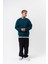 Erkek Respire Yazı Detaylı Basic Oversize Sweatshirt Zümrüt 5