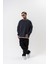 Erkek Respire Yazı Detaylı Basic Oversize Sweatshirt Füme 5