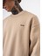 Erkek Respire Yazı Detaylı Basic Oversize Sweatshirt Bej 4